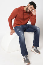 Rust Solid Sweatshirt - Sweatshirt - 230760114