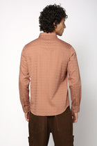 Rust Textured Mens Shirt - Shirt - 241029369