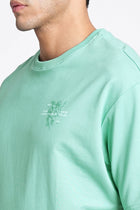 Sage Green Oversize T-shirt - T-Shirt - 231031016