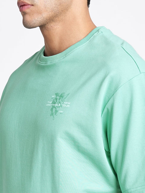 Sage Green Oversize T-shirt - T-Shirt - 231031016