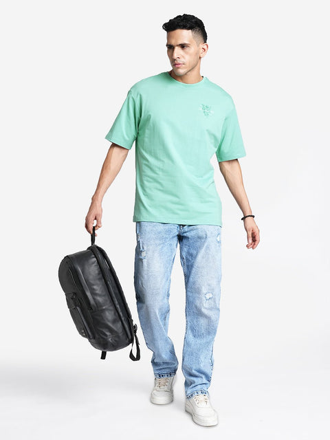 Sage Green Oversize T-shirt - T-Shirt - 231031016