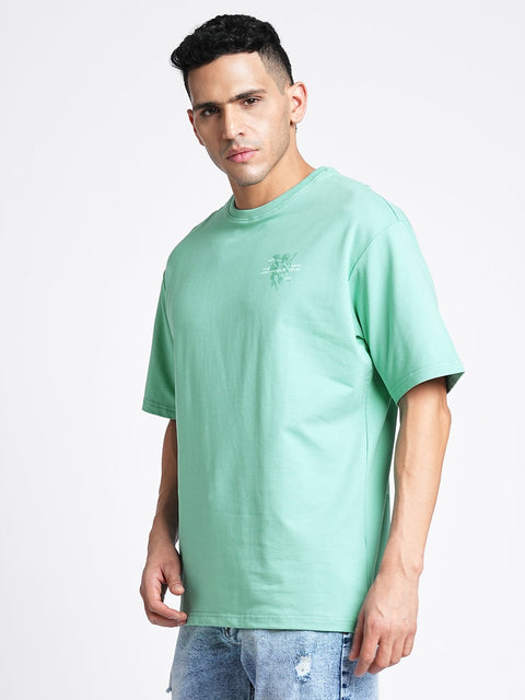 Sage Green Oversize T-shirt - T-Shirt - 231031016