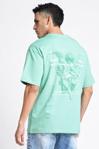 Sage Green Oversize T-shirt - T-Shirt - 231031016