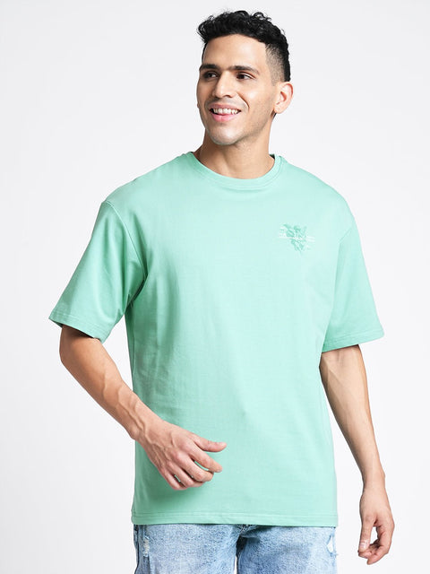 Sage Green Oversize T-shirt - T-Shirt - 231031016