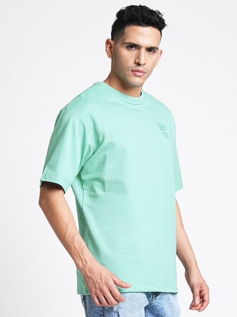 Sage Green Oversize T-shirt - T-Shirt - 231031016