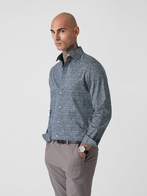 SATIN PRINTED TAILORED SHIRT-Shirt - 260134776