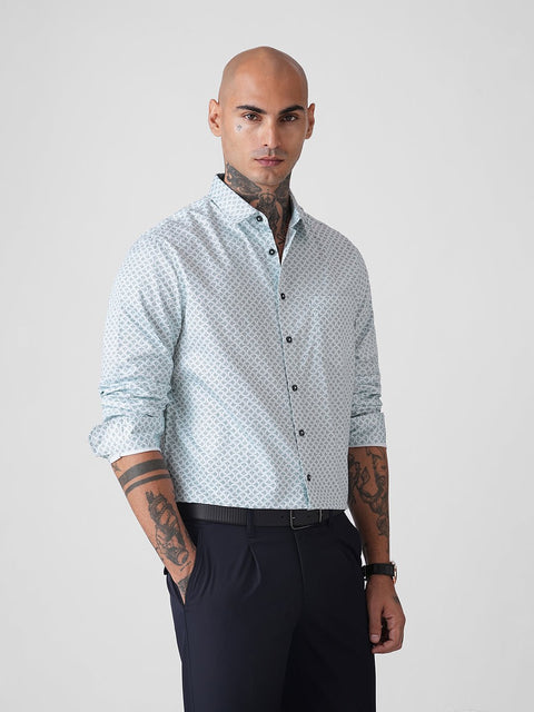 SATIN PRINTED TAILORED SHIRT-Shirt - 260134490