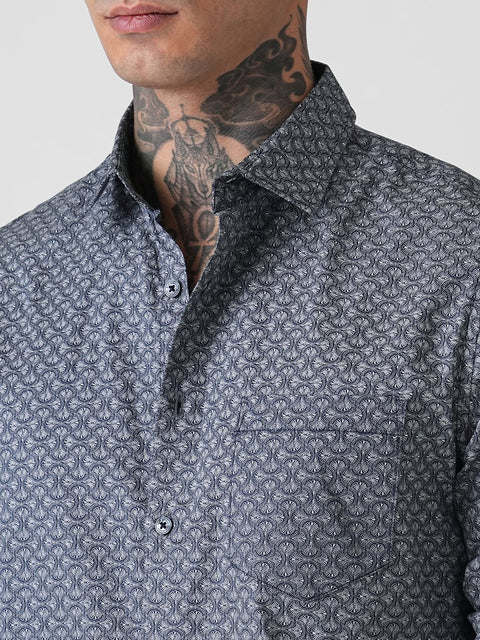 SATIN PRINTED TAILORED SHIRT-Shirt - 260134495