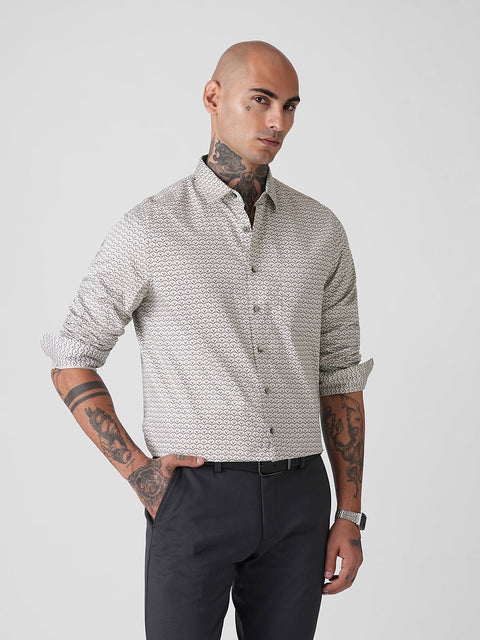 SATIN PRINTED TAILORED SHIRT-Shirt - 260134470