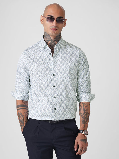 SATIN PRINTED TAILORED SHIRT-Shirt - 260134500