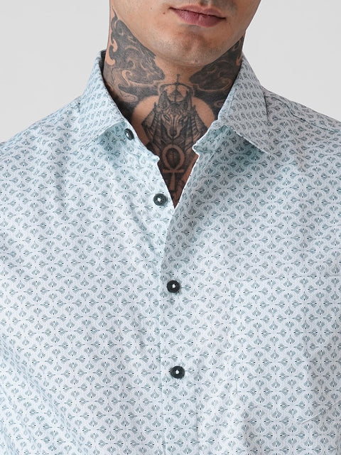 SATIN PRINTED TAILORED SHIRT-Shirt - 260134495