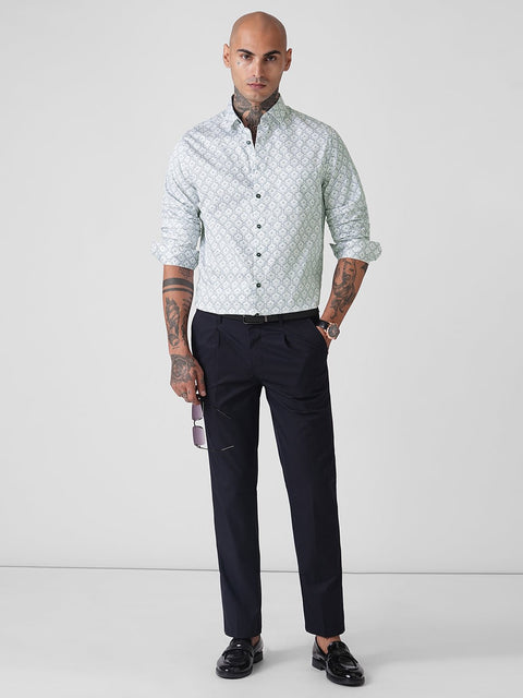 SATIN PRINTED TAILORED SHIRT-Shirt - 260134500
