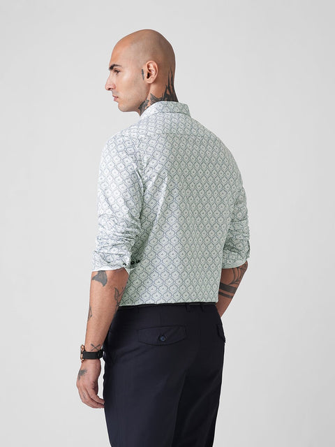 SATIN PRINTED TAILORED SHIRT-Shirt - 260134500