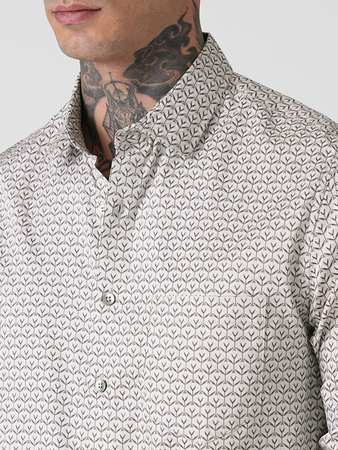 SATIN PRINTED TAILORED SHIRT-Shirt - 260134470