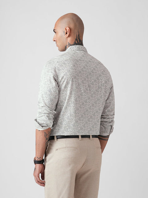 SATIN PRINTED TAILORED SHIRT-Shirt - 260134771