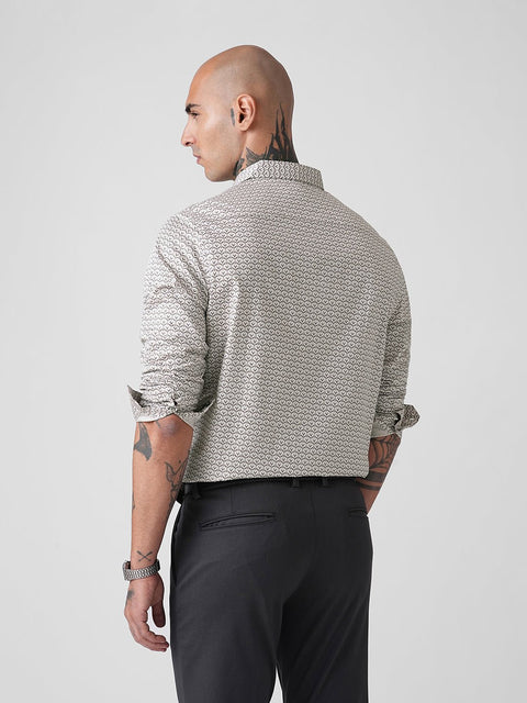 SATIN PRINTED TAILORED SHIRT-Shirt - 260134470