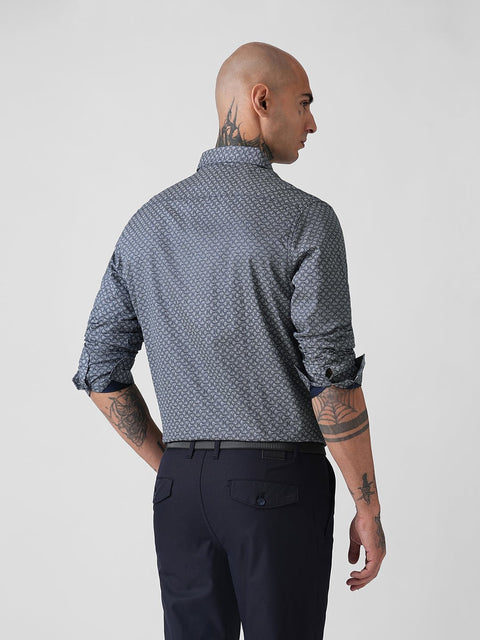 SATIN PRINTED TAILORED SHIRT-Shirt - 260134495