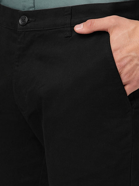 SLIM FIT BLACK DOBBY TROUSER - Trousers - 250740621