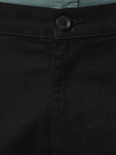 SLIM FIT BLACK DOBBY TROUSER - Trousers - 250740621