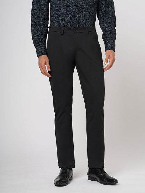 SLIM FIT BLACK TROUSER - Trousers - 251141527