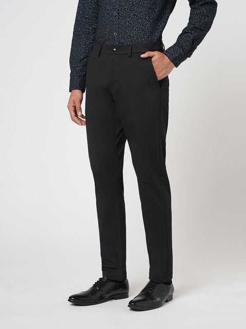 SLIM FIT BLACK TROUSER - Trousers - 251141527