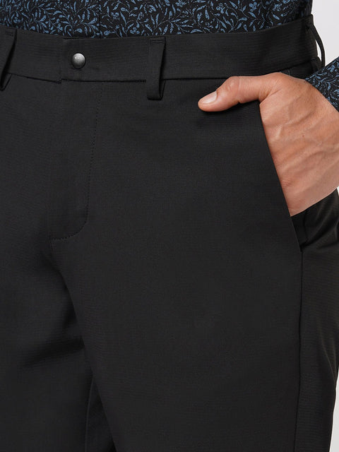 SLIM FIT BLACK TROUSER - Trousers - 251141527
