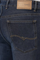 SLIM FIT DARK BLUE KNITTED DENIM - Jeans - 250910735