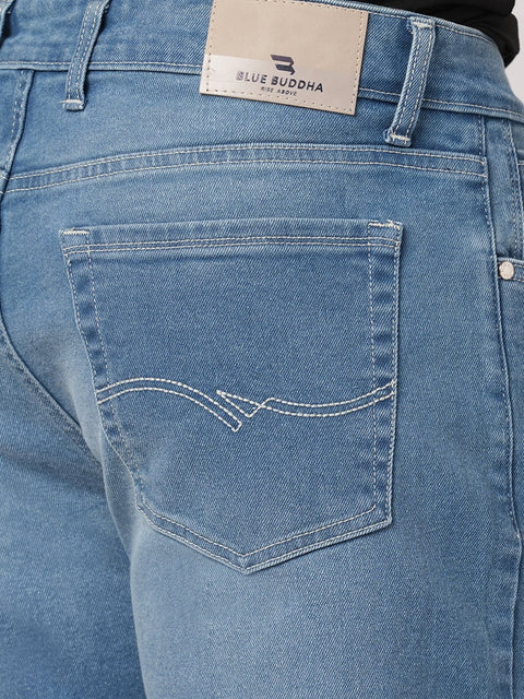 SLIM FIT LIGHT BLUE TWILL DENIM - Jeans - 251110882