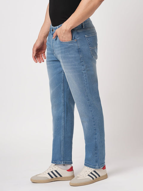 SLIM FIT LIGHT BLUE TWILL DENIM - Jeans - 251110882