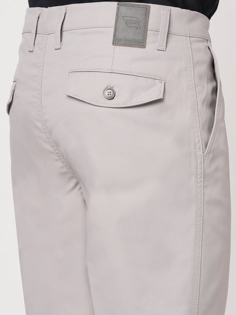 SLIM FIT LIGHT GREY TRAVELLER PANTS - Trousers - 251041376