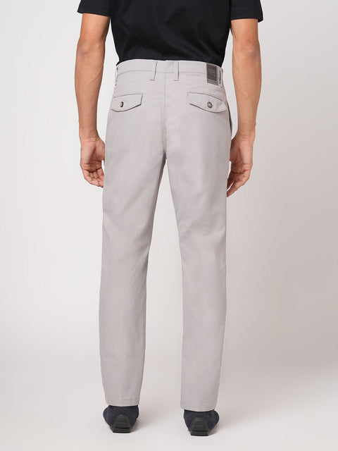 SLIM FIT LIGHT GREY TRAVELLER PANTS - Trousers - 251041376