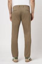 SLIM FIT OLIVE DOBBY TROUSER - Trousers - 251041296