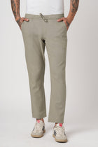 SLIM TRAVELLER RUST DOBBY PANTS - Trousers - 251241662