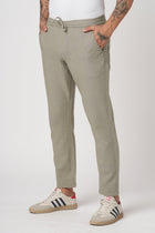SLIM TRAVELLER RUST DOBBY PANTS - Trousers - 251241662