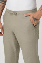 SLIM TRAVELLER RUST DOBBY PANTS - Trousers - 251241662