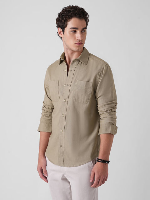 SLUB COTTON SHIRT-Shirt - 260134980