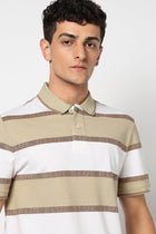 SOLRE Beige Polo T Shirt - T-Shirt - 2411300856