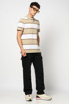 SOLRE Beige Polo T Shirt - T-Shirt - 2411300856