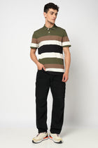 STRAVO Multi Striped Polo - T-Shirt - 2411300868