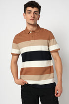 STRAVO Multi Striped Polo - T-Shirt - 2411300862