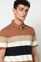 STRAVO Multi Striped Polo - T-Shirt - 2411300862