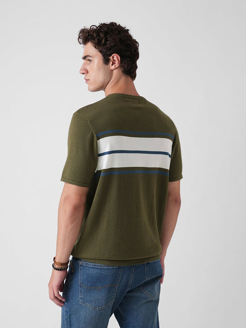 STRIPE FLATKNIT T - SHIRT - T Shirt - 3IS2F0707