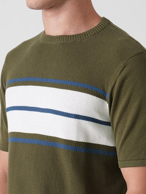 STRIPE FLATKNIT T - SHIRT - T Shirt - 3IS2F0707