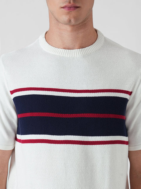 STRIPE FLATKNIT T - SHIRT - T Shirt - 3IS2F0701