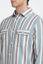 Striped Double Pocket Shirt - Shirt - 240527911