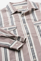 Striped Double Pocket Textured Shirt - Shirt - 240527916