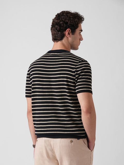 STRIPED FLATKNIT T - SHIRT - T Shirt - 3IS1F0409