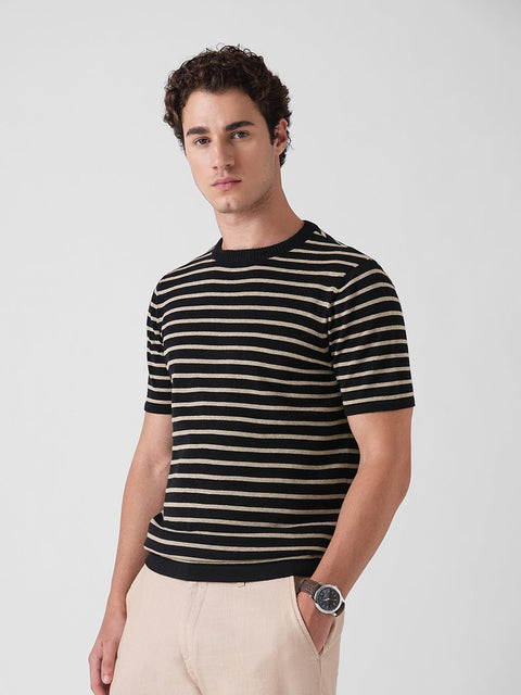 STRIPED FLATKNIT T - SHIRT - T Shirt - 3IS1F0409
