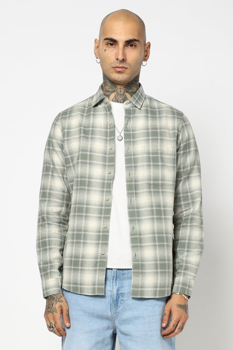 TEAL BUFFALO CHECKERED SHIRT-Shirt - 250731722