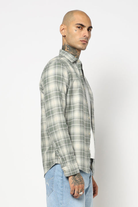 TEAL BUFFALO CHECKERED SHIRT-Shirt - 250731722